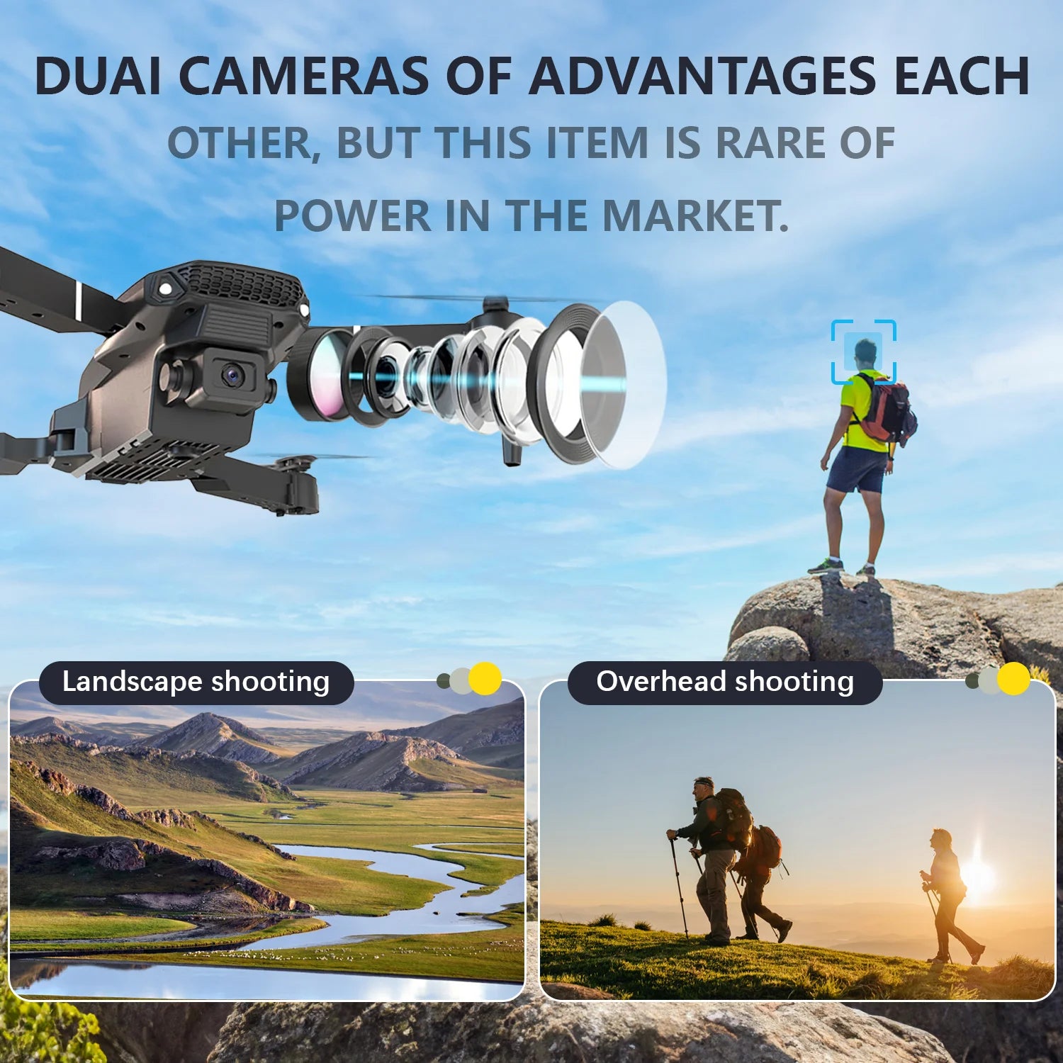 YT69 Drone with 1080P HD Camera Foldable RC Drone with 3D Flips Altitude Hold Gesture Selfie,2 Batteries,Percfect Gifts for Boys/Girls Beginners