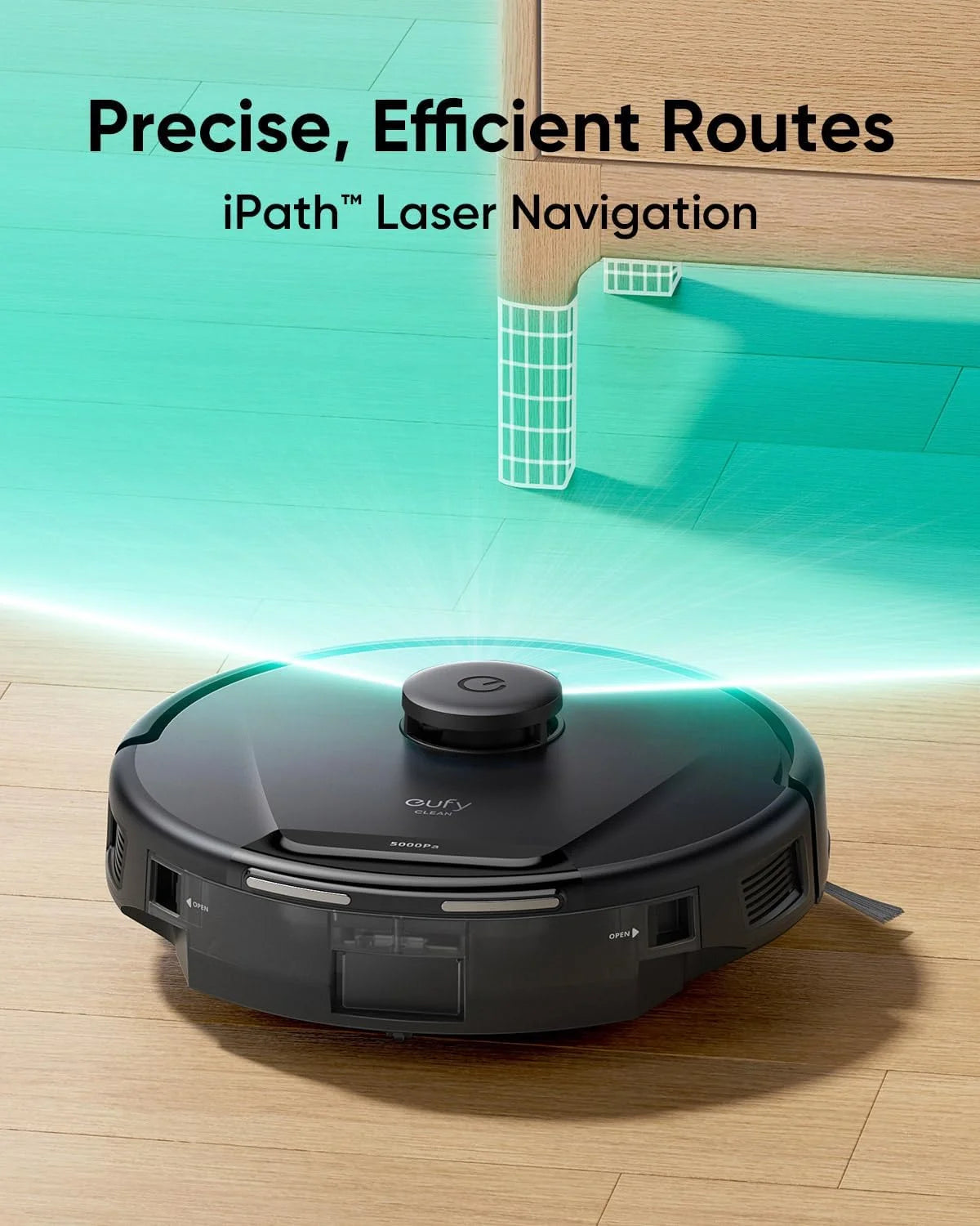 L60 Robot Vacuum, Ultra Strong 5,000 Pa Suction, Ipath Laser Navigation, for Deep