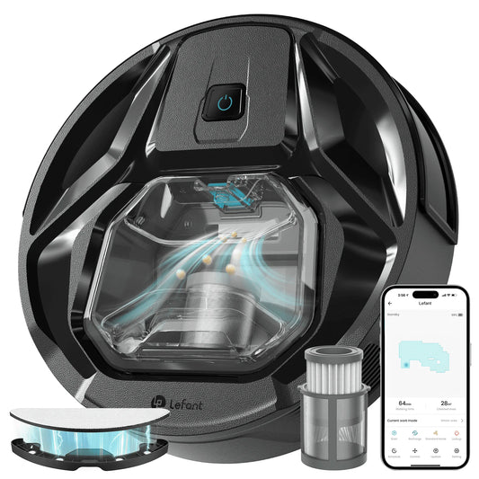 M320 Robot Vacuum Cleaner and Mop - 6000Pa Powerful Suction, 240Mins Runtime, for Pet Hair and Hard Floors