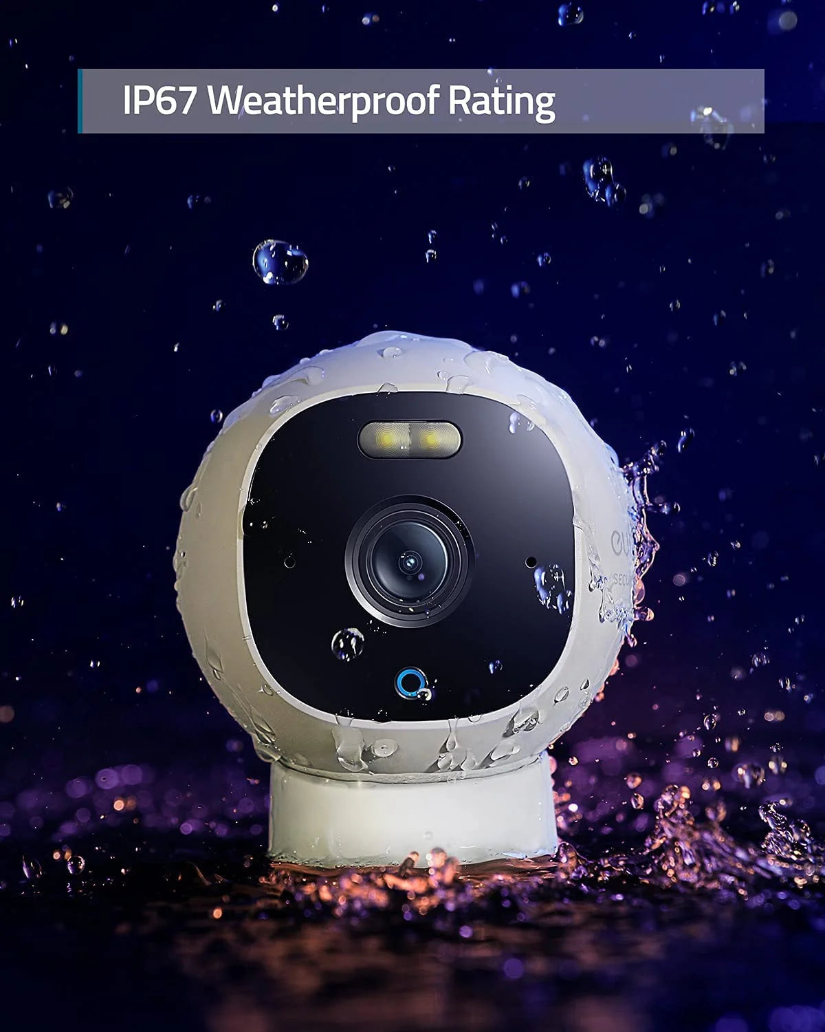 Wired Outdoor 2K Surveillance Camera with Spotlight, No Subscriptions, 2.4 Ghz Wi-Fi