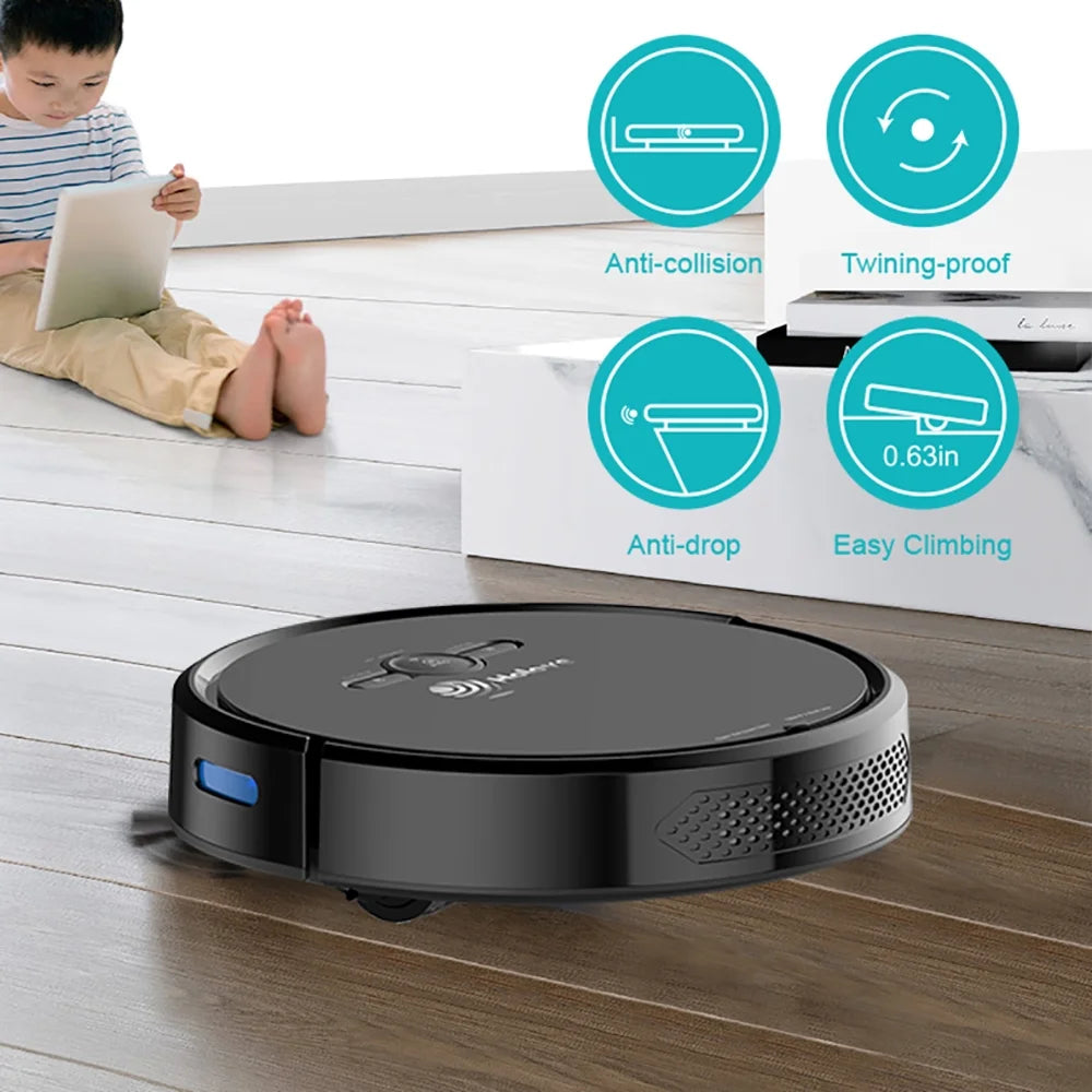 Robot Vacuums Cleaner, Smart WIFI Automatic Vacuum Sweeper for Pet Hair Floor