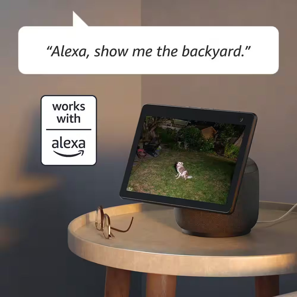 Wired Floodlight Camera - Smart Security Camera, 2600 Lumens, HD Works with Alexa - 1 Camera (White)