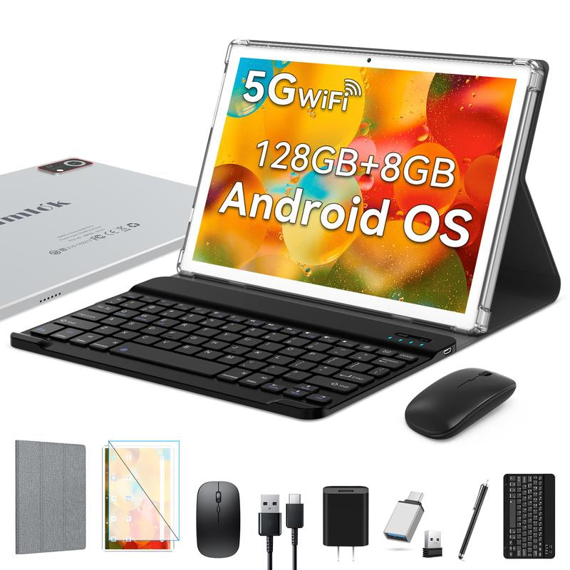 2025 Newest Tablet Android Tablets 10 Inch, 128GB ROM+8GB RAM+512GB Expandable, Octa-Core Processor, 2 in 1 Tablet with Keyboard Case Mouse, 7000Mah Battery Tablet PC, 5G Wifi, Dual Camera, BT5.0 Tablet on Sale Deal