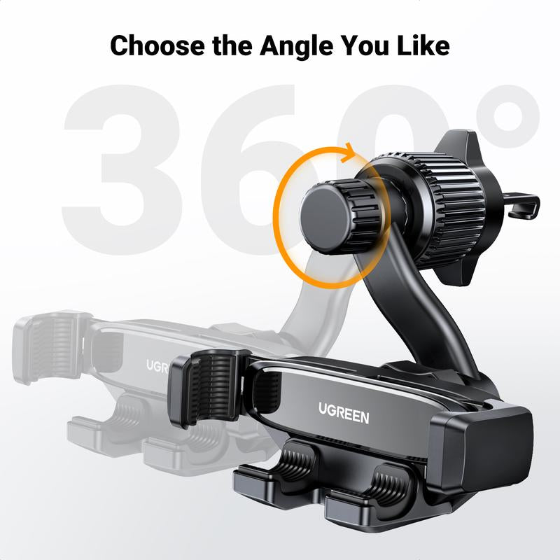 UGREEN Car Phone Holder 360 Degree Rotated Gravity Air Vent Phone Mount, Universal Smartphone Holder, Compatible with Iphone 15, Galaxy S24, 360 Rotation Cellphone