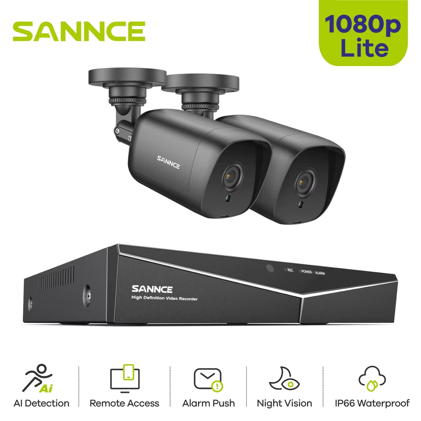 1080N Protection Security Camera IR Night Vision Outdoor Video Surveillance Camera CCTV Video Camera Kit Waterproofsystem
