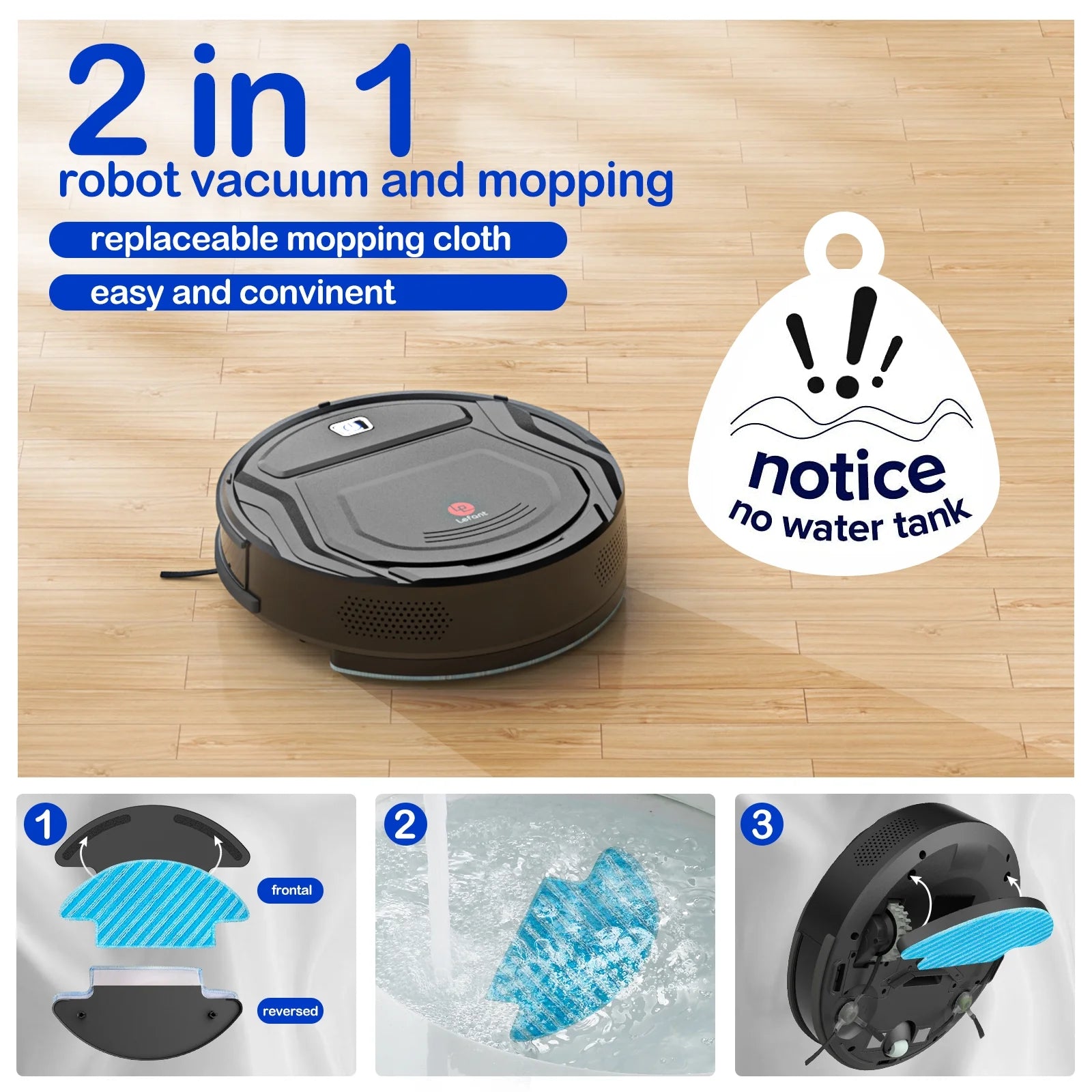 M210 Robot Vacuum and Mop, 2 in 1 Vacuum and Mopping