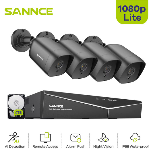 1080N Protection Security Camera IR Night Vision Outdoor Video Surveillance Camera CCTV Video Camera Kit Waterproofsystem