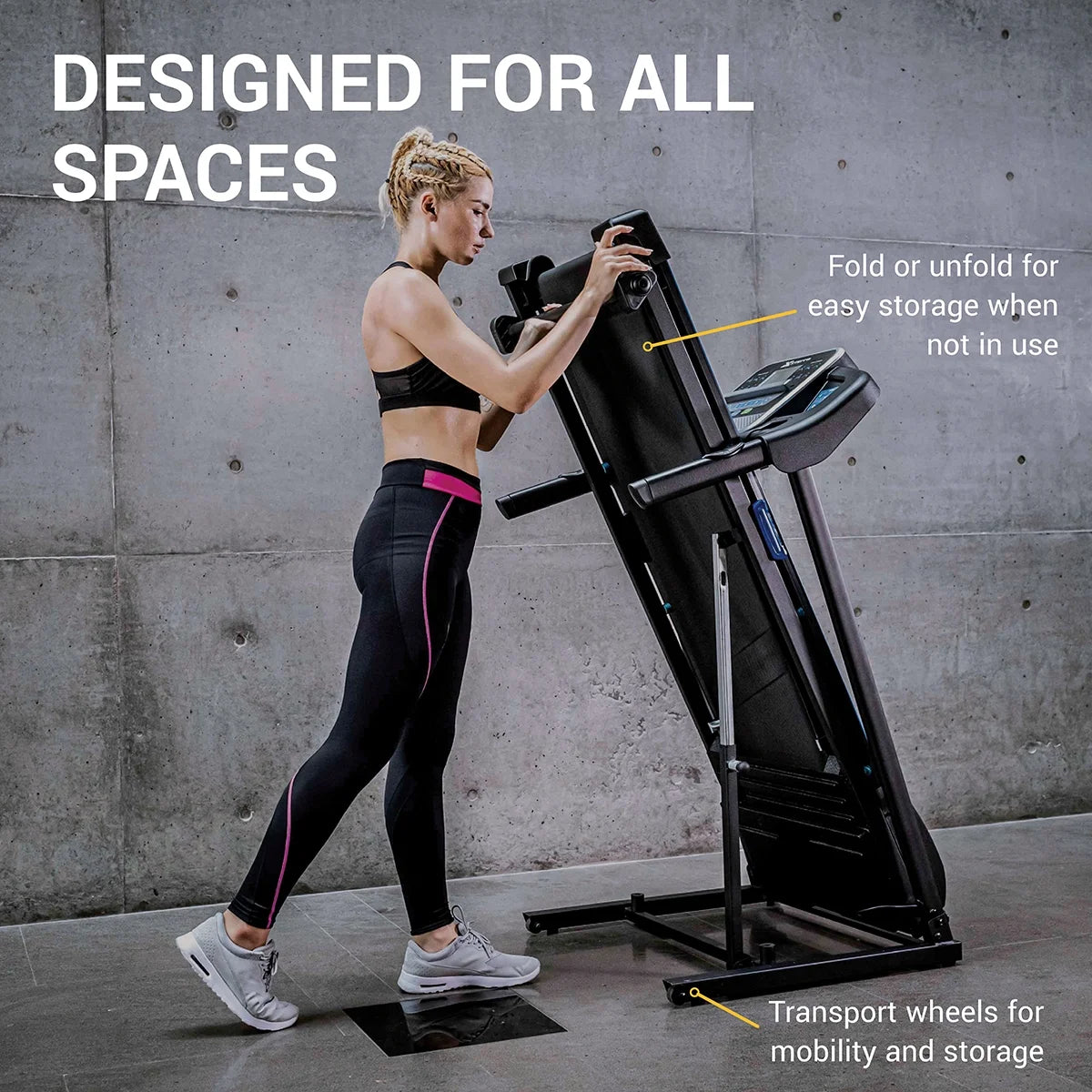 Fitness TR200 Folding Treadmill: Xtrasoft Cushioned Deck, 5.5" LCD Display, 3 Manual Incline Levels