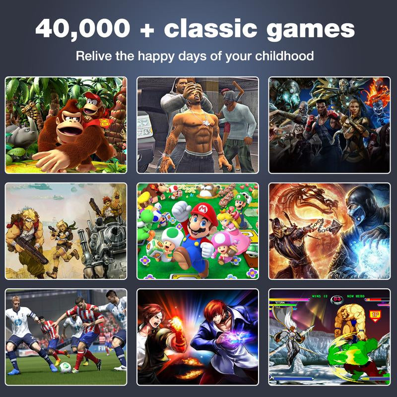 [Gifts for Boyfriend]X2 ULTRA 128G Version Retro Game Console, Wireless Controller, 40000+ Games, Multiple Emulators Included, 4K HDMI Output, with 2.4Ghz Wireless Game Stick