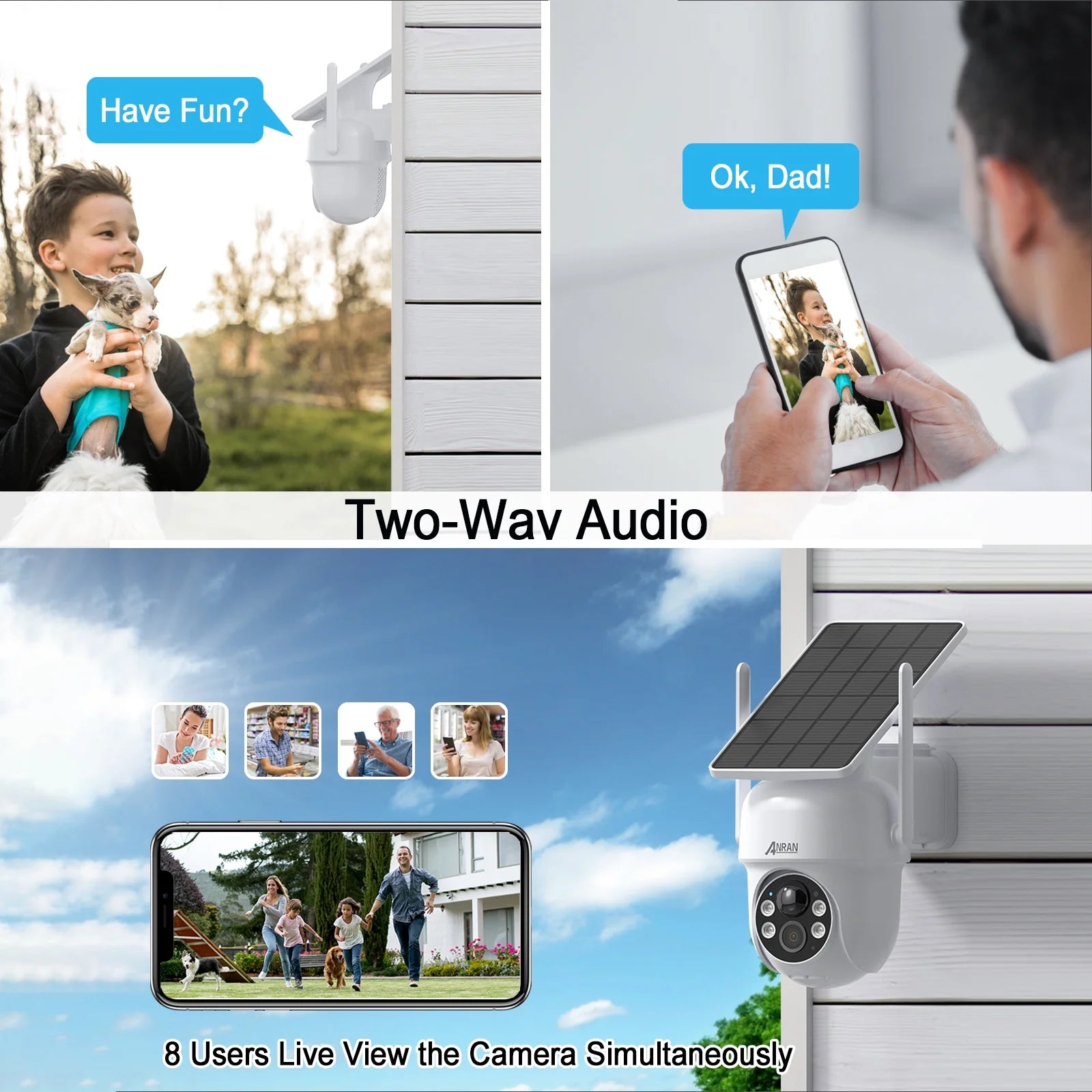 2K Solar Security Camera with Spotlight,  Wireless Outdoor Camera with Smart Siren, Built-In Solar Panel, Two Way Talk, PIR Human Detection, 360° Pan Tilt Control Home Surveillance Camera