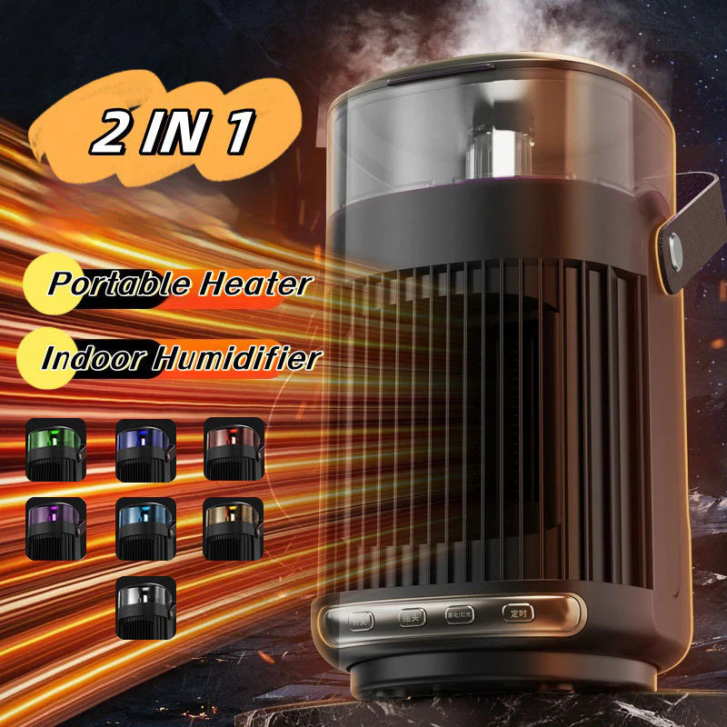 2 in 1 Portable Heaters and Indoor Humidifier Household Warm Air Blower High Power Room Heater for Home Office