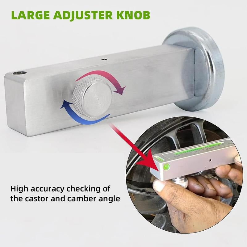 Universal Automotive Adjustable Magnetic Gauge Tool, Camber Castor Strut Wheel Alignment Tools for Car Vehicle Truck RV Tire, Wheel Gauge, Camber Alignment Tools, Camber Gauge, Car Gadgets for Men