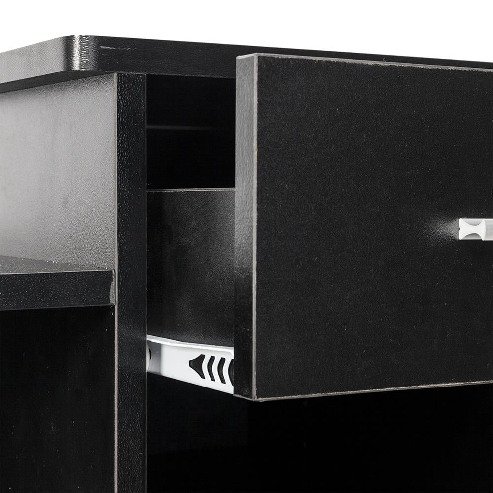 Writing Computer Lap Desk for Home Office, Desk Computer Table Study Writing Desk Workstation with Drawer Shelving