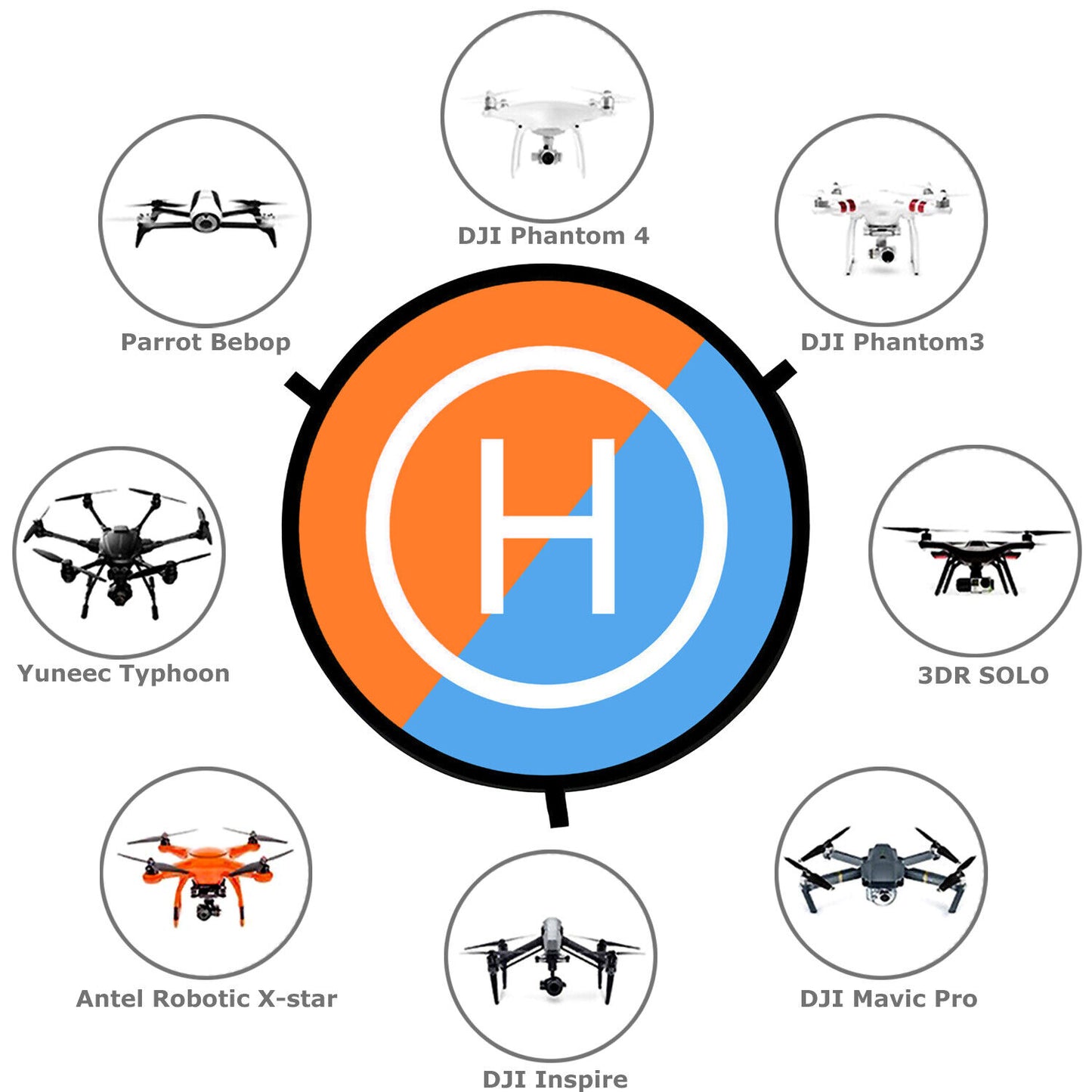 Drone Day Night Landing Pad Launch Helipad for DJI Mavic Pro/Zoom Drone Parking