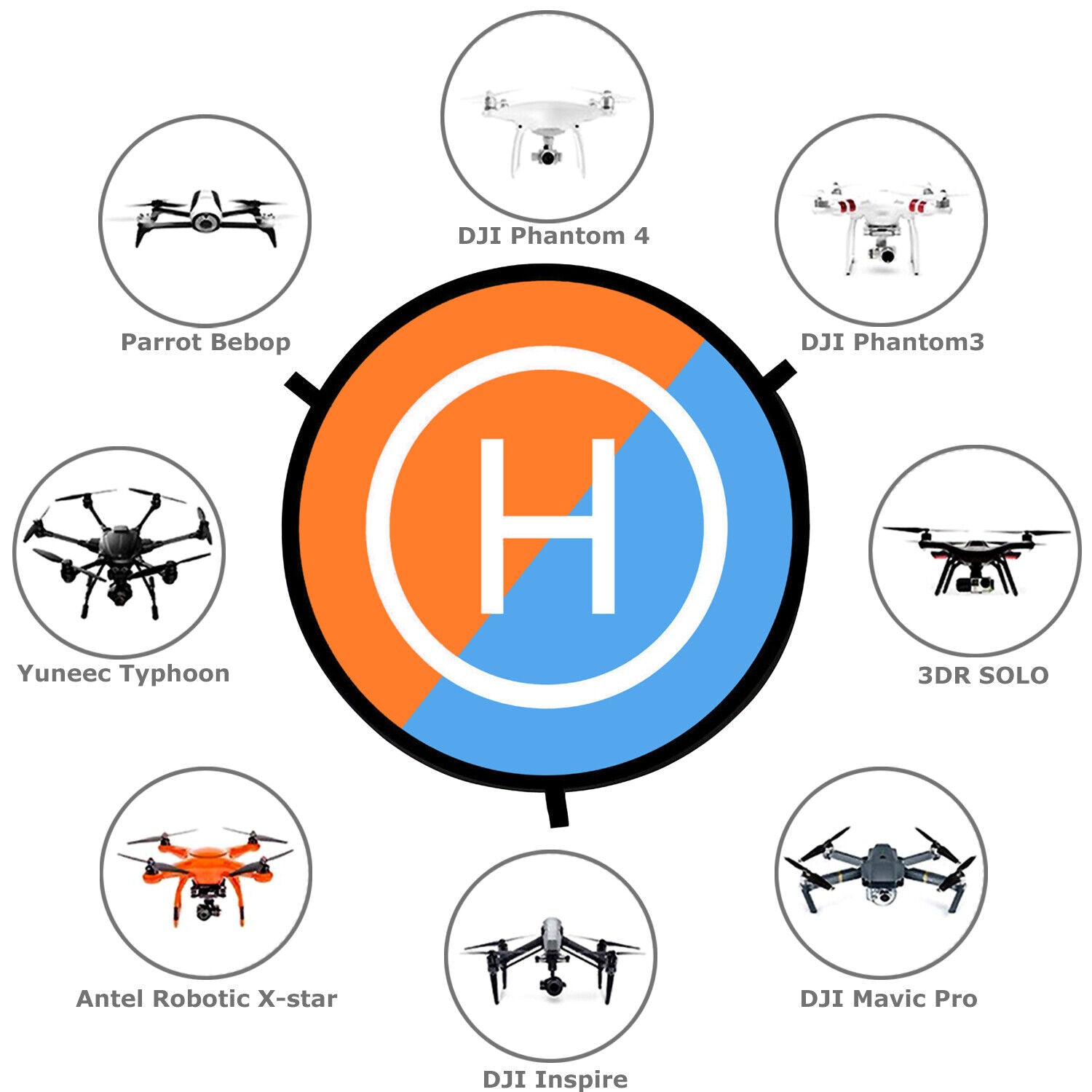 Drone Day Night Landing Pad Launch Helipad for DJI Mavic Pro/Zoom Drone Parking