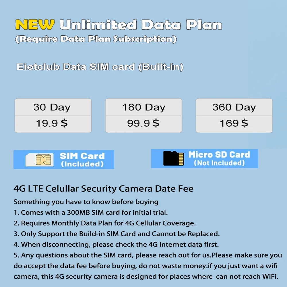 Xg-01-4G-1Pack 3G/4G LTE Cellular Outdoor Surveillance Camera with Sim Card, 2K HD, Black