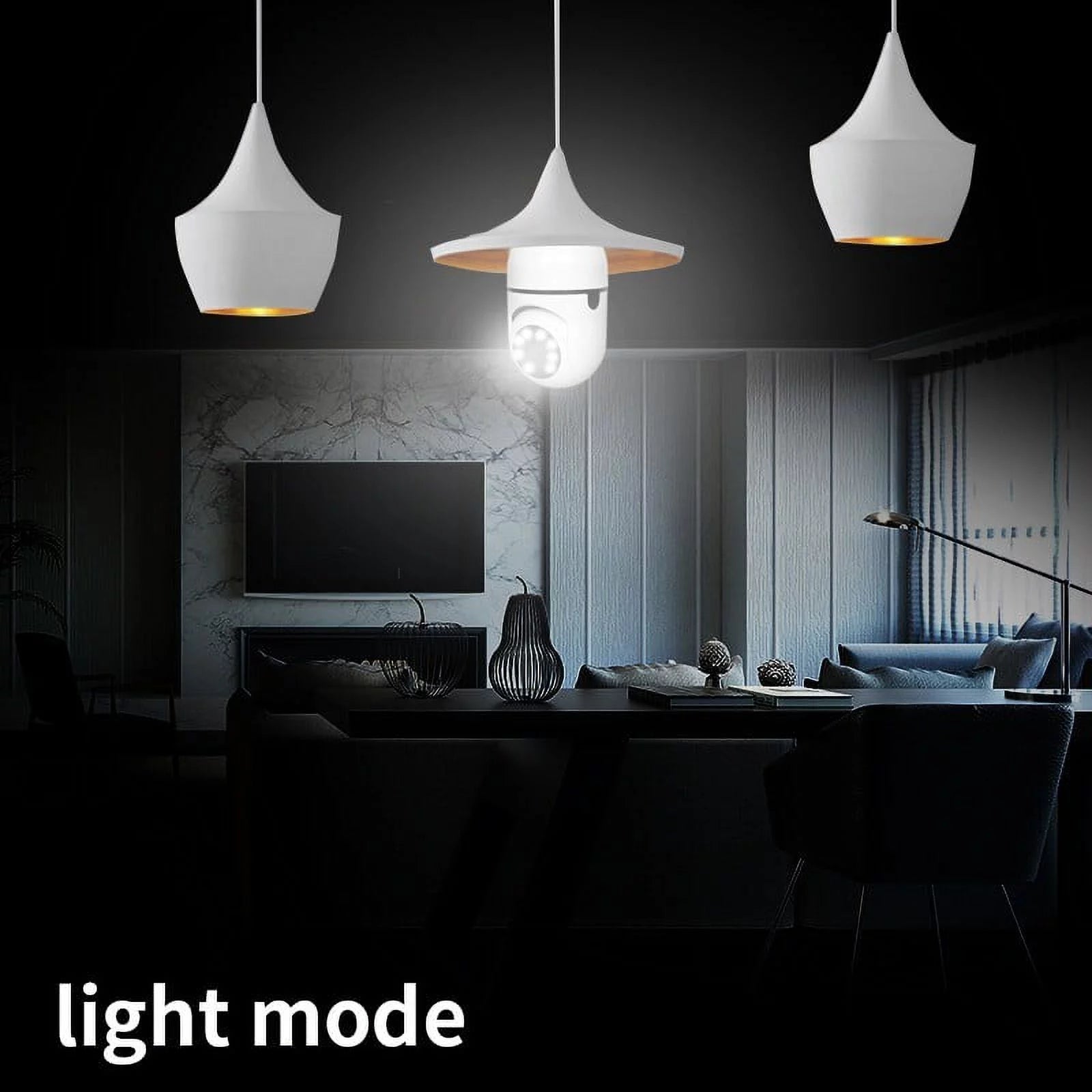 5G Wifi Surveillance Camera, E27 Light Bulb Camera Wireless Waterproof IP65 Automatic Human Tracking Night Vision Security Camera