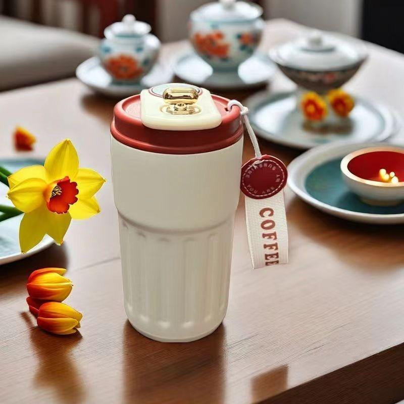 Intelligent Temperature Measuring Thermos Cup, High-Quality 316 Stainless Steel Coffee Cup, Accompanying Car Cup, Gift Water Cup, Birthday and Christmas Gift Classic Drinkware Flasks Resistance Portable Mug Tumbler Water Bottles