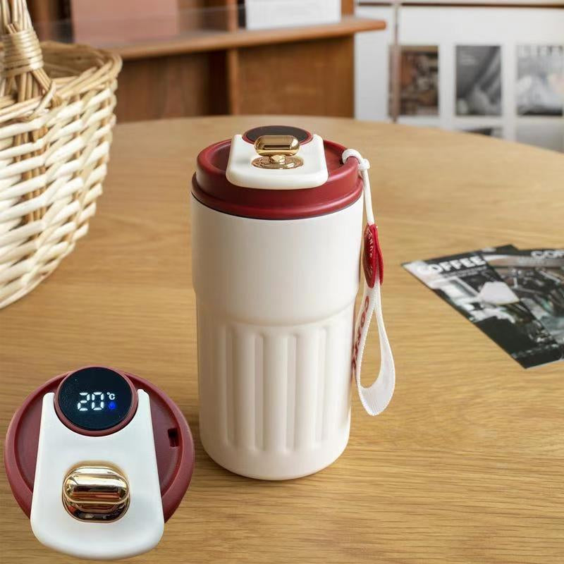 Intelligent Temperature Measuring Thermos Cup, High-Quality 316 Stainless Steel Coffee Cup, Accompanying Car Cup, Gift Water Cup, Birthday and Christmas Gift Classic Drinkware Flasks Resistance Portable Mug Tumbler Water Bottles