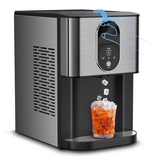 COWSAR Nugget Ice Maker Dispenser, Self Dispensing Pellet Ice Maker, 44Lbs/24H, 15Mins Quick Ice Make, 3.3Lbs Ice Storage, Ice Full Indicator, Self-Cleaning, Home, Kitchen, Bar, Party