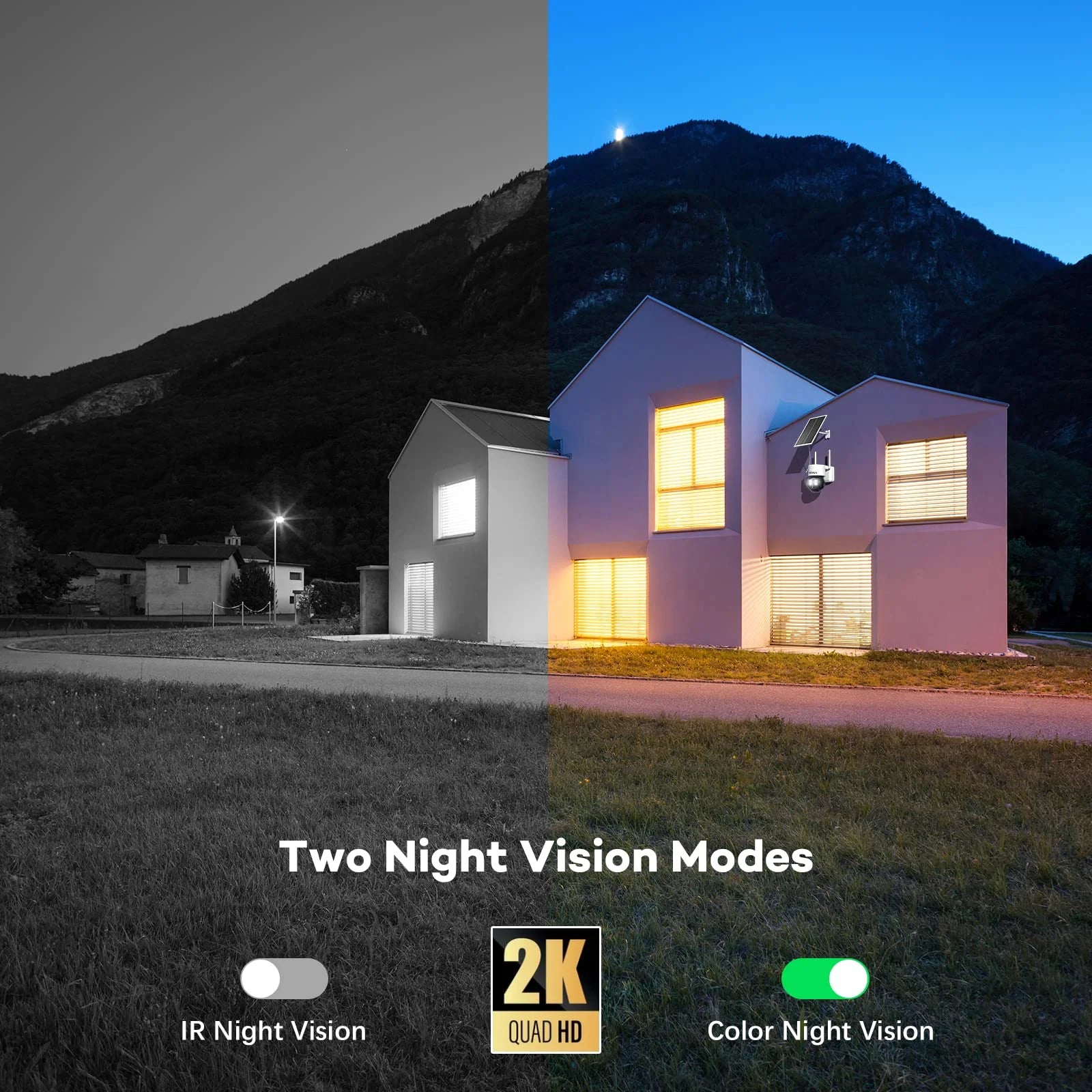 2 Pack 3G/4G LTE Cellular Security Camera with 2K HD, 4 MP, Outdoor Solar Camera, Accessories Included