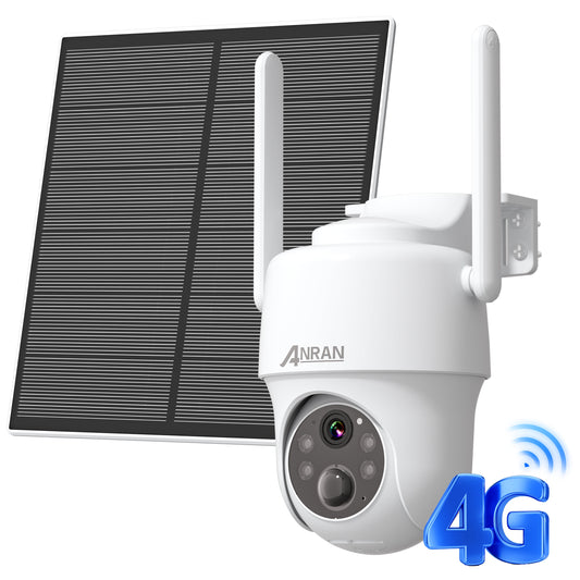 3/4G LTE Cellular Security Camera Outdoor Wireless, 2K Solar Cellular Camera No Wifi Needed Pan Tilt 360°View, Smart Motion Activated, SIM&SD Card Included, IP66 Waterproof, PIR Human Detection