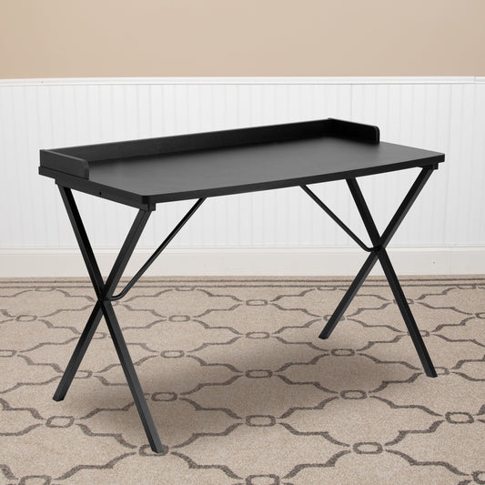 Office Furniture in a Flash Rectangular Desk, Black