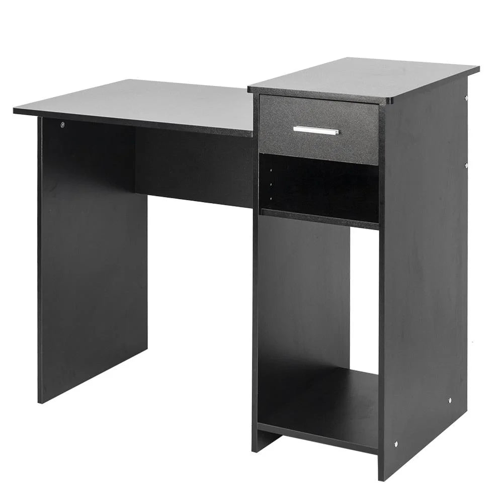 Writing Computer Lap Desk for Home Office, Desk Computer Table Study Writing Desk Workstation with Drawer Shelving