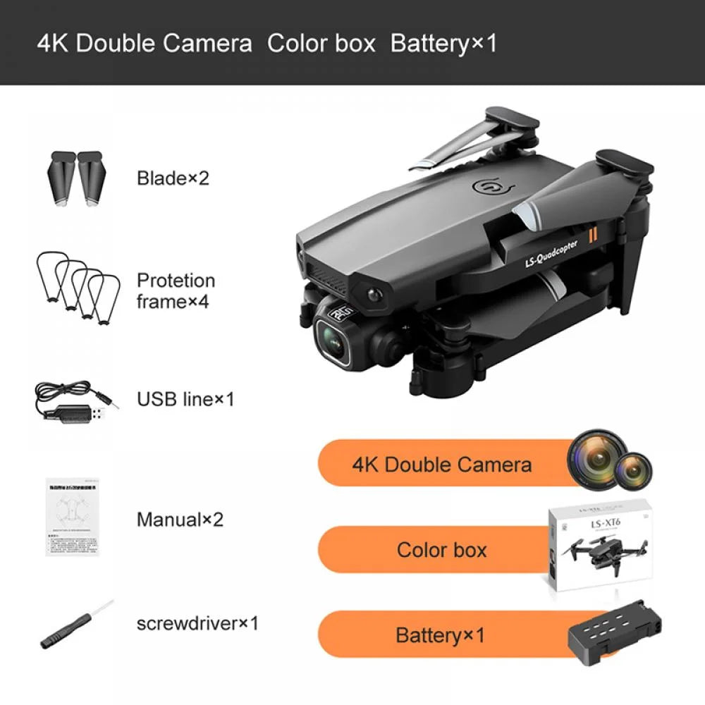 LS-E525 4K Camera Aerial Drone W/1080P Camera & Accessories Included