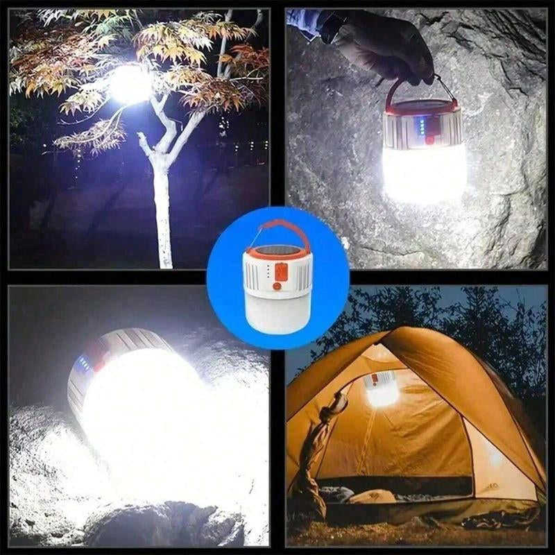 LED Solar Powered Camping Light, 1 Count Movable Portable Solar Light, Multifunctional Outdoor Camping Light for Outdoor Camping Travel, Christmas, Christmas Gift