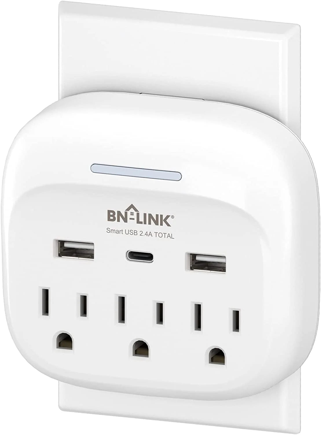 Multi Plug Outlet Extender with 3 Outlets and 3 USB Ports, 3 AC Outlet Splitter with 3 USB Ports (1 USB C), Wall Charger Adapter for Dorm, School, Travel, Office, Home, Travel, 1 Pack