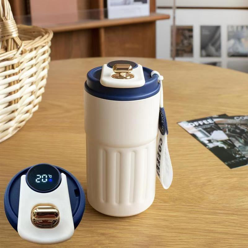 Intelligent Temperature Measuring Thermos Cup, High-Quality 316 Stainless Steel Coffee Cup, Accompanying Car Cup, Gift Water Cup, Birthday and Christmas Gift Classic Drinkware Flasks Resistance Portable Mug Tumbler Water Bottles