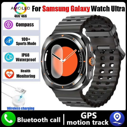 Smart Watch for Samsung Galaxy Watch 7 Ultra Men GPS Track Smart Watch Amoled Always Display Body Clock BT Talk Smart Watch 2024