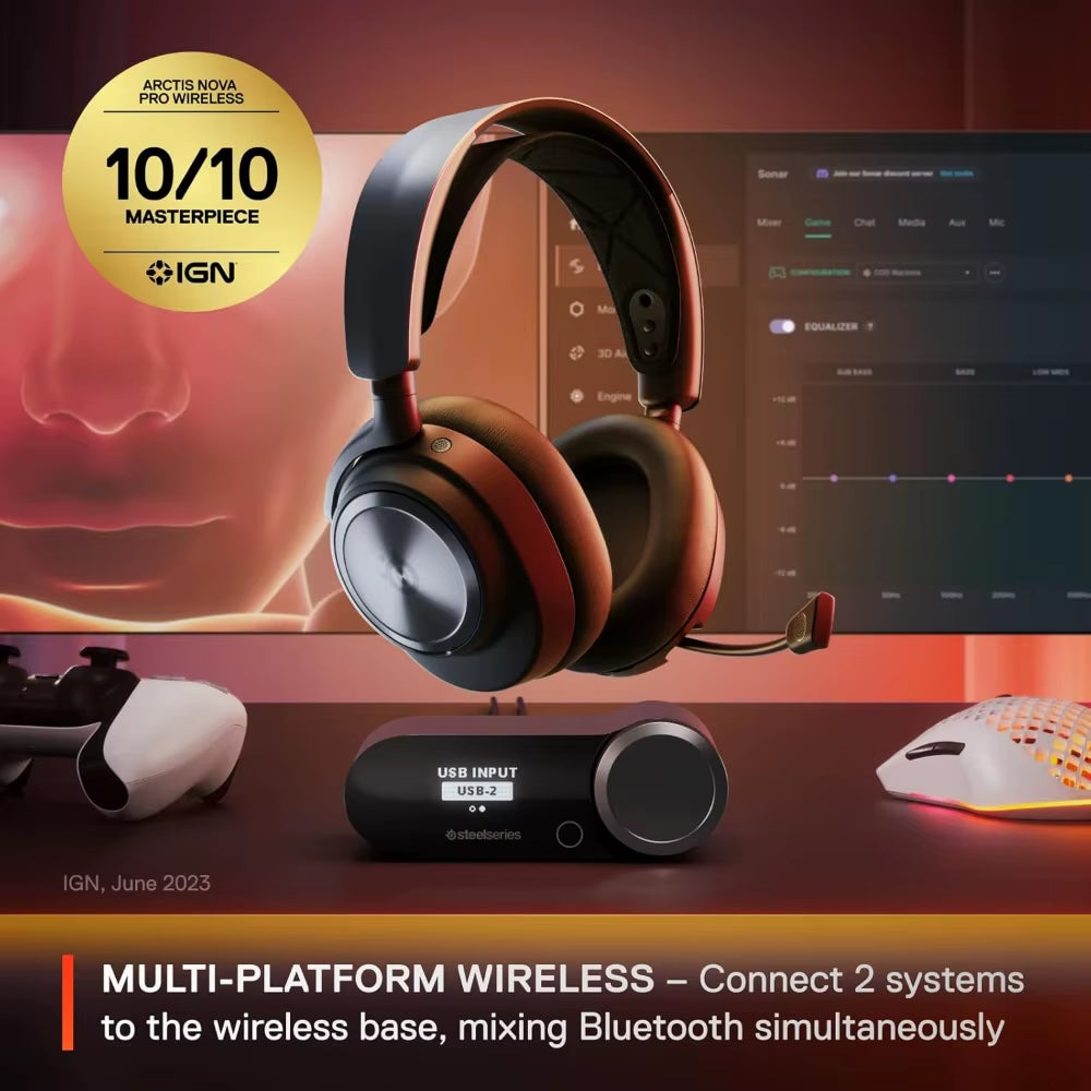 Wireless Multi-System Gaming Headset - Premium Drivers - Active Noise Cancellation - Infinity Power System