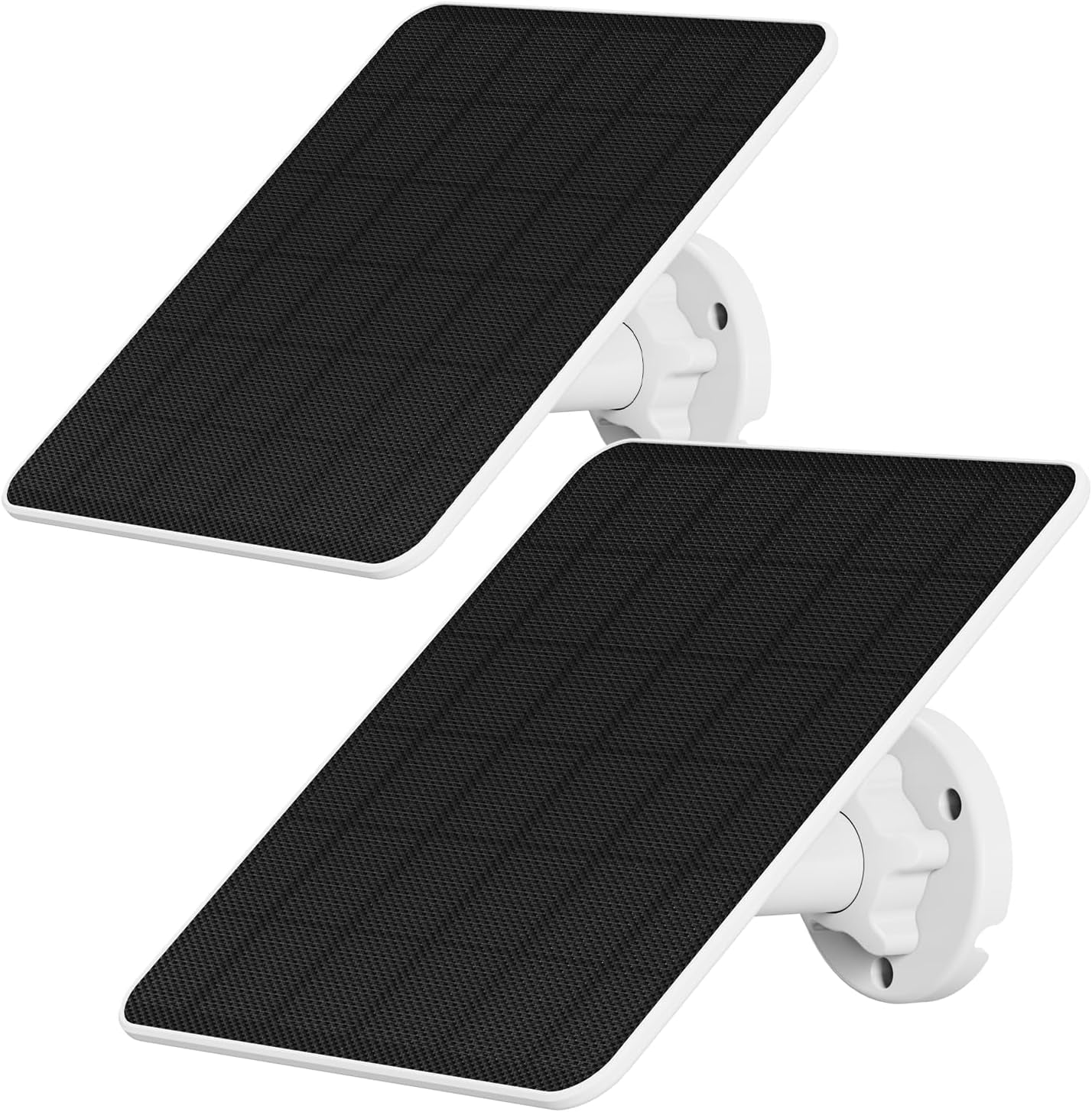 6W Solar Panel for Security Camera, USB C & Micro USB Solar Panel, 5V Camera Solar Panel, 20% Efficiency than 5W, 360° Adjustable, IP66 Waterproof (2 Pack)