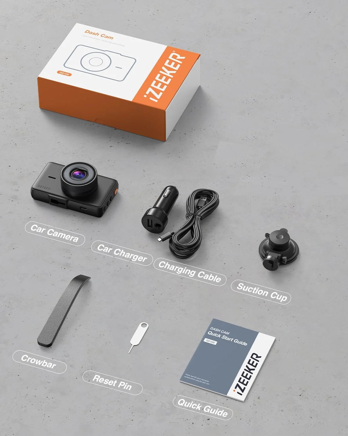 Dash Cam,1080P Car Camera 3” LCD Screen,170° Wide Angle,Wdr,G-Sensor, SD Card(Not Include),Black