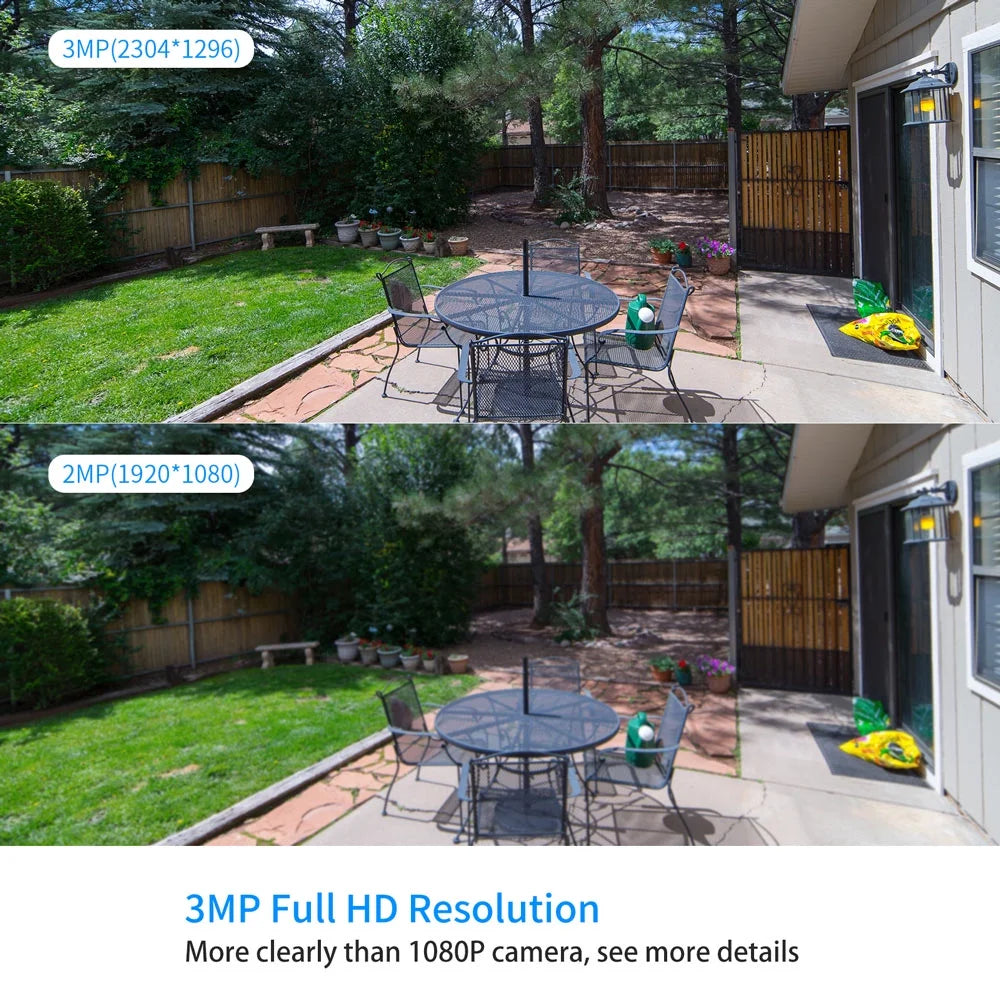 Add-On Camera, 3MP Wireless Wifi Security Camera with One Way Audio