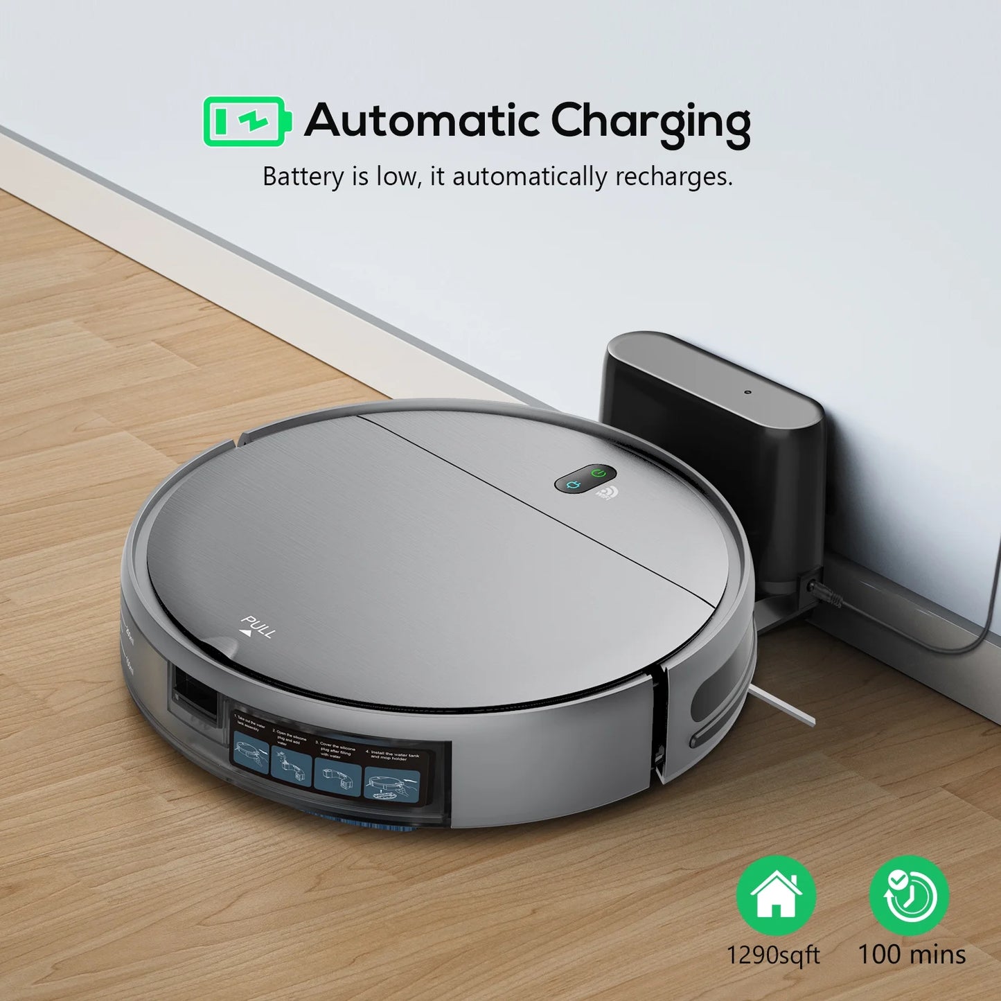 Robot Vacuum Cleaner, Robot Vacuum and Mop Combo with WIFI / Alexa for Pet Hair and Hard Floor