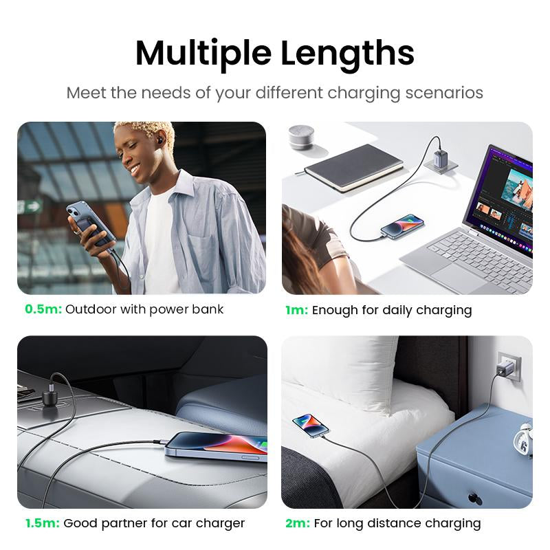 UGREEN USB C to Lightning Cable. Mfi Certified. Charging & Data Cable. Compatible with Iphone 14/14 Pro/14 Pro Max, 13/12/11/X/XR/XS/8 Series, Ipad 9, Airpods Pro & More