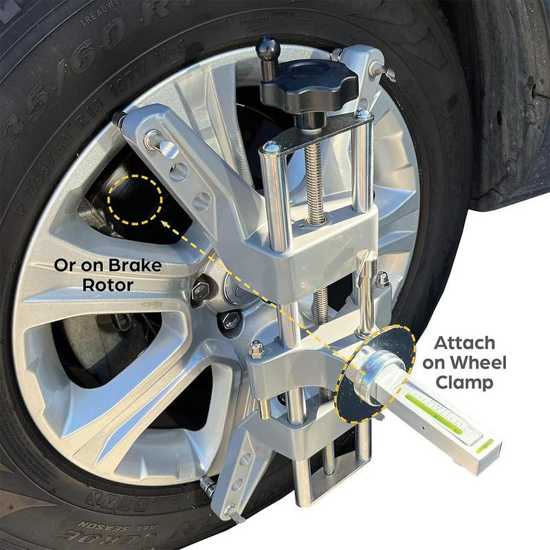 Universal Automotive Adjustable Magnetic Gauge Tool, Camber Castor Strut Wheel Alignment Tools for Car Vehicle Truck RV Tire, Wheel Gauge, Camber Alignment Tools, Camber Gauge, Car Gadgets for Men