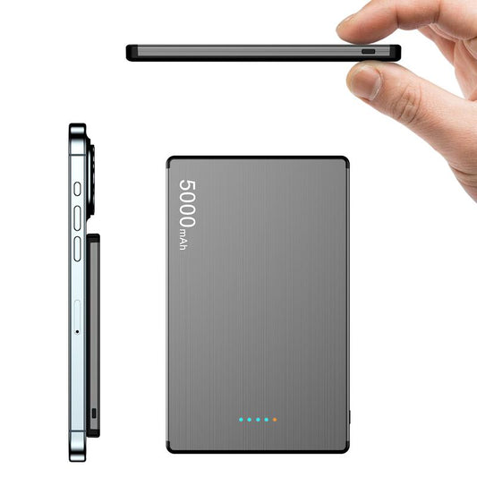 AKD Wireless Portable Charger, 5000Mah Slim Magnetic Power Bank Phone Charger, Mag-Safe Battery Pack Travel Charger（Usb-C PD 20W） for Iphone 16 15 14 13 12 Pro Max