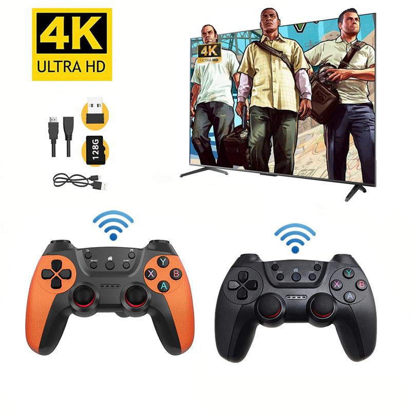[Gifts for Boyfriend]X2 ULTRA 128G Version Retro Game Console, Wireless Controller, 40000+ Games, Multiple Emulators Included, 4K HDMI Output, with 2.4Ghz Wireless Game Stick