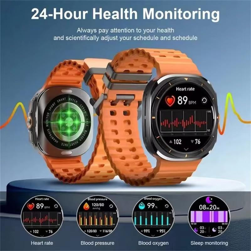 Smart Watch for Samsung Galaxy Watch 7 Ultra Men GPS Track Smart Watch Amoled Always Display Body Clock BT Talk Smart Watch 2024