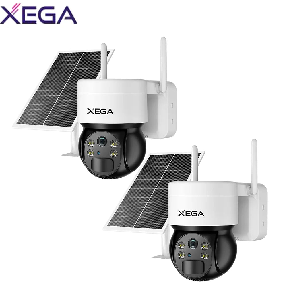 2 Pack 3G/4G LTE Cellular Security Camera with 2K HD, 4 MP, Outdoor Solar Camera, Accessories Included