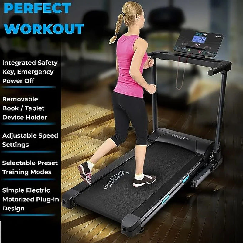 Folding Exercise Running Treadmill Machine, Upgraded Electric Motorized Exercise Equipment with 36 Pre-Set Program, 15 Incline Level, Bluetooth Music and App Support for Home Gym or Office