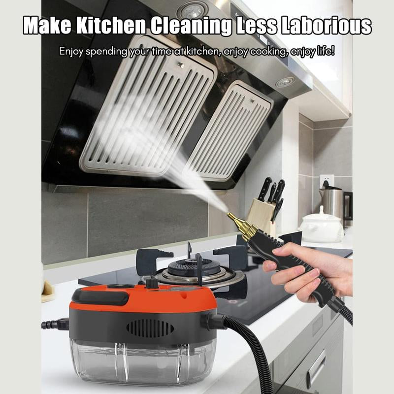 Steam Cleaner 2500W Electric High Pressure Handheld Steamer for Cleaning Portable Car Steam Cleaner High-Temperature Steamer Cleaner for Car Detailing Home Kitchen Hood Use