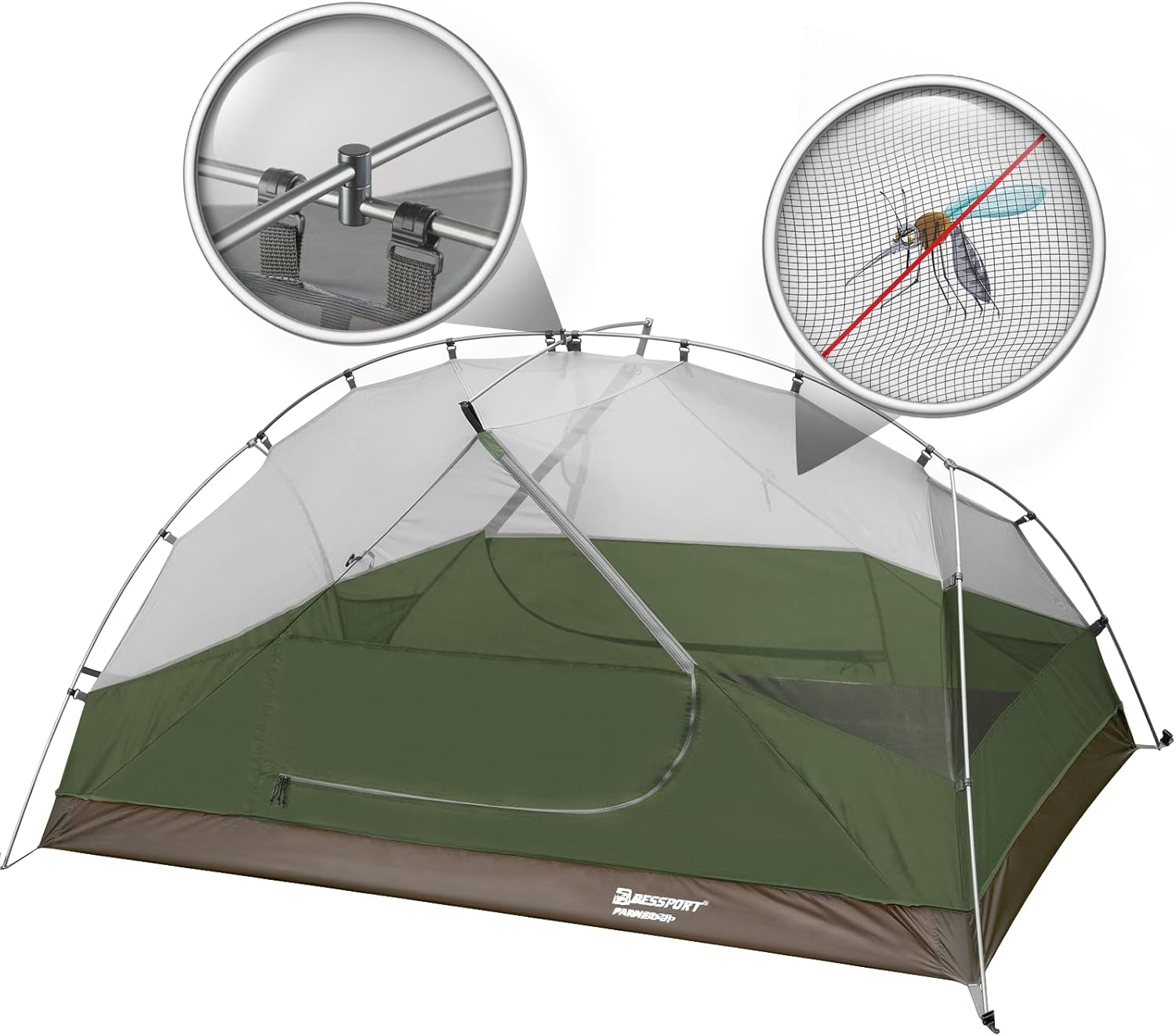 Camping Tent for 2-3 Person, Lightweight Backpacking Tent Waterproof Windproof Two Doors Easy Setup Double Layer Outdoor Tents for 3 to 4 Seasons, Suitable for Outdoor,Hiking,Camping