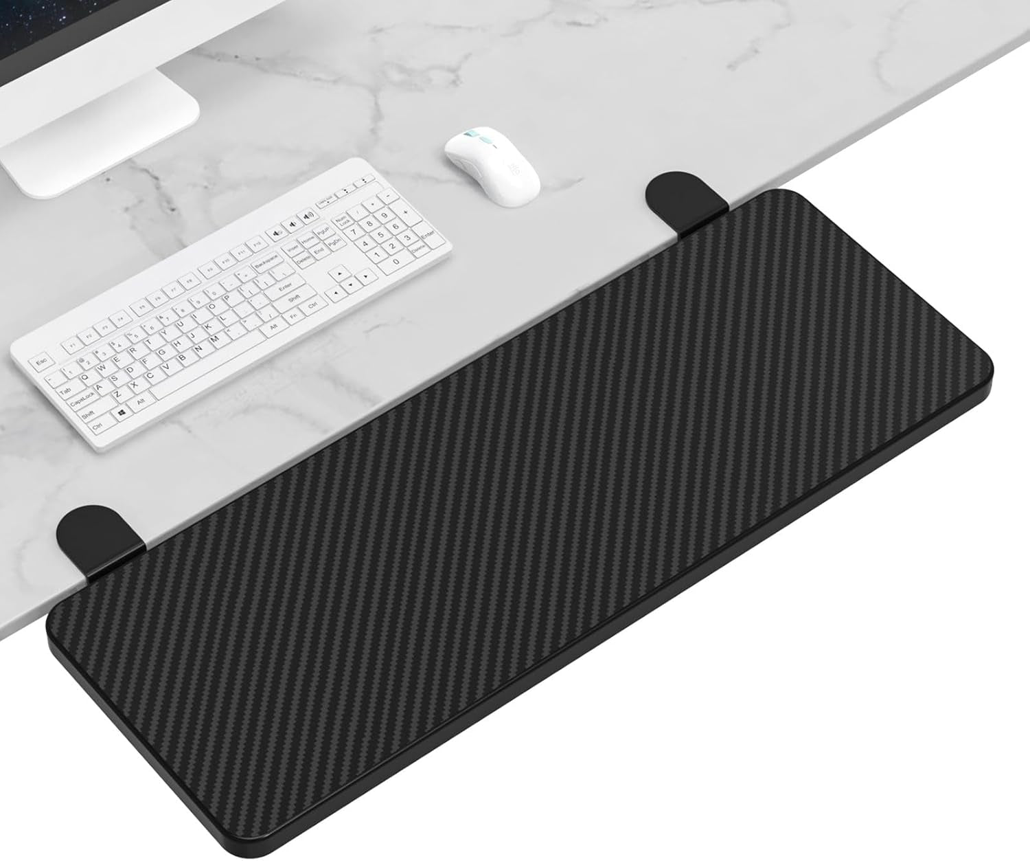 Ergonomic Desk Extension Tray, 75X24Cm, Clamp without Punch, Keyboard Drawer Tray, Computer Armrest Table Stand