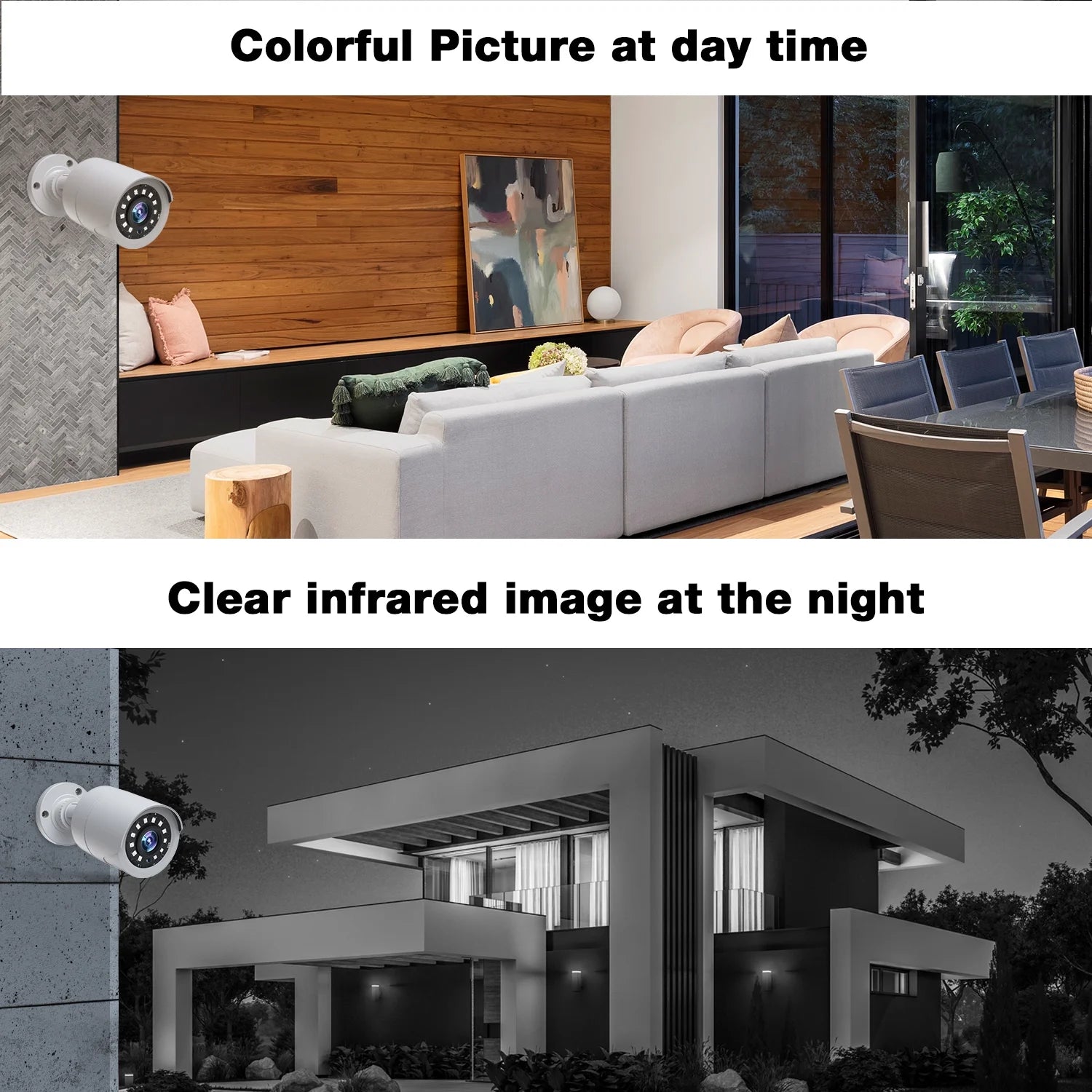 SC35 8CH Wired Security Camera System Outdoor with 3TB Hard Drive 8Pcs 1080P Bullet Surveillance Cameras HDMI Connector