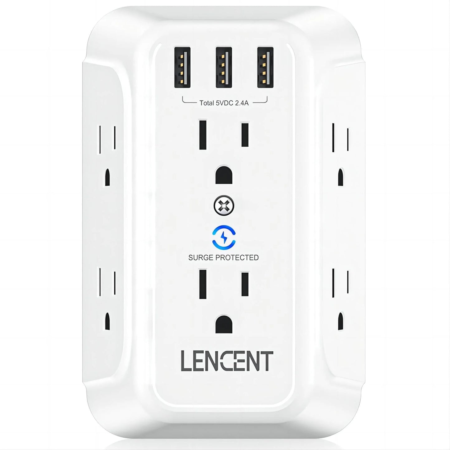 Outlet Extender with Usb, Multi Plug Outlet Adapter Wall Surge Protector 6 AC&3 USB Wall Power Expander Charger for HOME